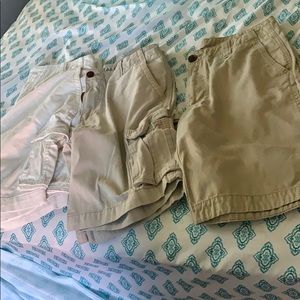 2 cargo and 1 regular shorts